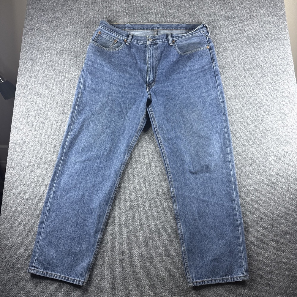 VINTAGE Levis 550 Jeans Men 40x32 Blue Medium Wash Tapered Cotton Baggy Workwear
